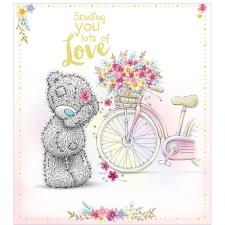 Sending Love Bear With Bicycle Me to You Bear Card Image Preview